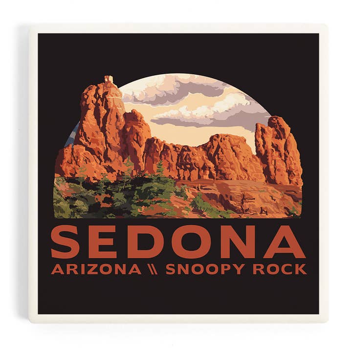 Lantern Press - Wholesale Coasters - CERAMIC COASTER Sedona, Arizona, Snoopy Rock
