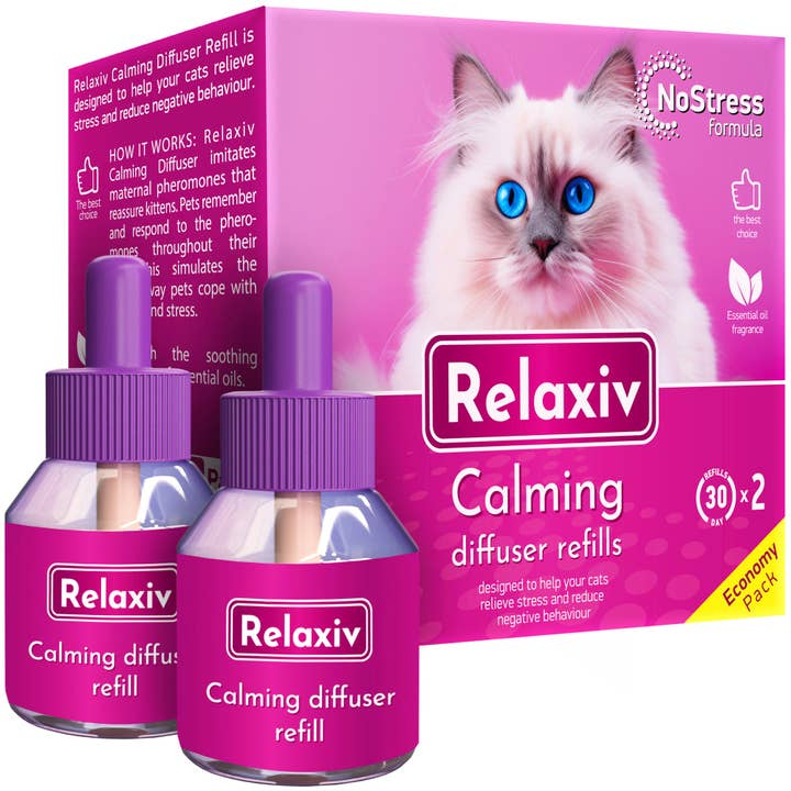 Calming Cat Diffuser Refill & Anti Anxiety Pet Products - Feline Calm Pheromones & Cats Comfort - Stress Relief with New Zone, Fighting with Dogs & Behavior Control (2 Refills (Diffuser not included)) for wholesale by Beloved Pets