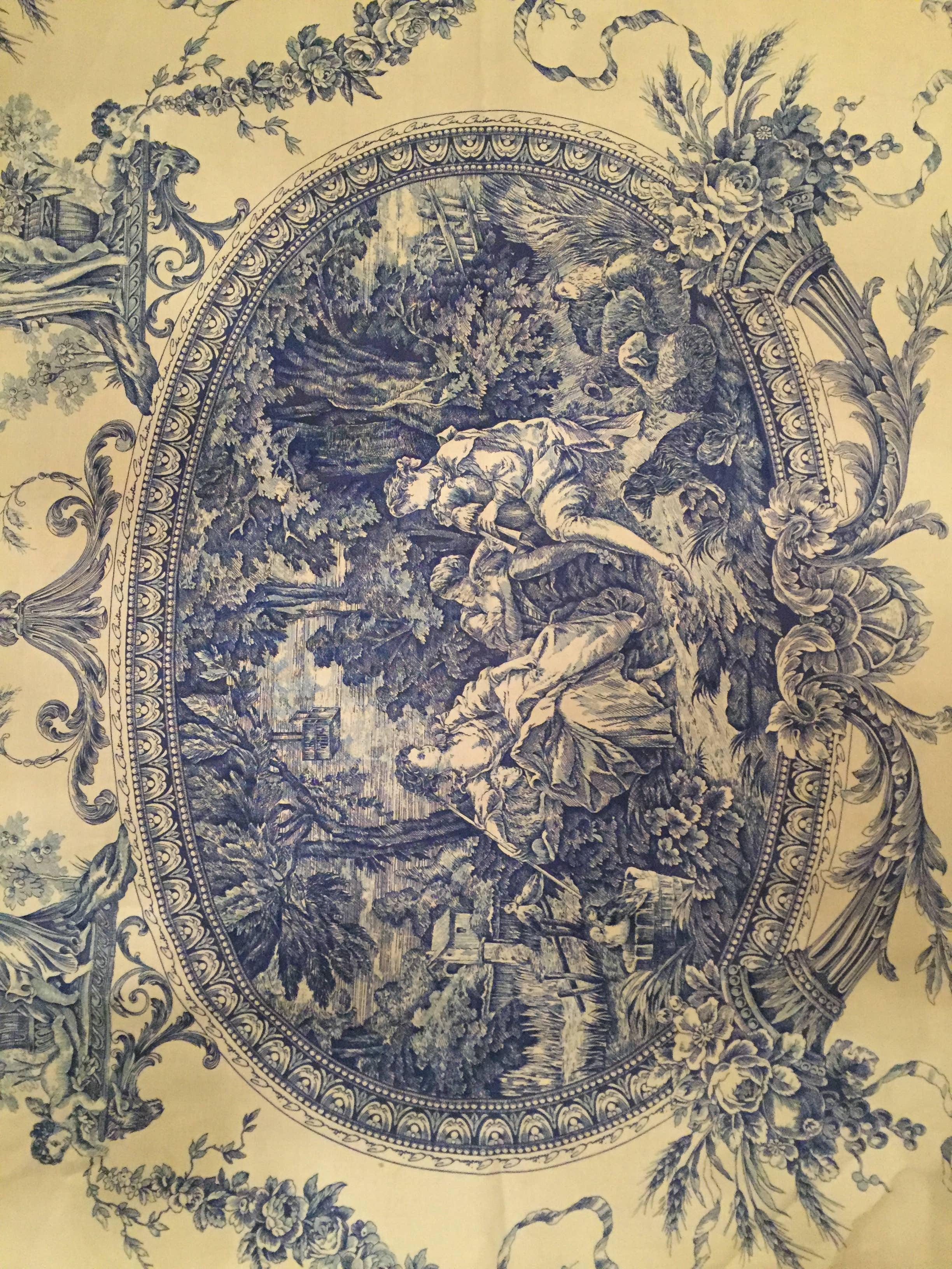 Haoshi by Luxetera - Wholesale Valance - Clive Christian fabric Blue/Ivory11