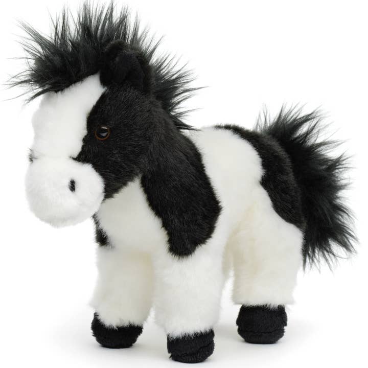 Uni Toys - Wholesale Stuffed/Plush Toy - Kids & Baby - Black and white horse, standing - cuddly/plush toy0