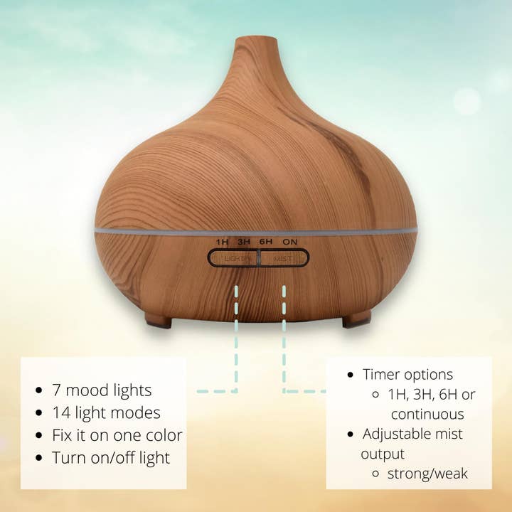 Belle Aroma® - Wholesale Electronic Diffuser - Bamboo Teardrop Ultrasonic Essential Oil Diffuser