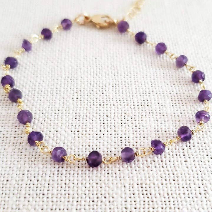 Bracelet améthyste pour la vente par CY Design Studio