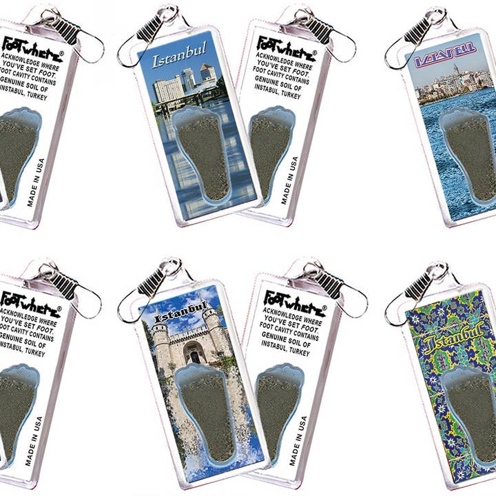 Istanbul FootWhere® Souvenir Zipper-Pull. 72 pieces/6 assorted styles. for wholesale by FootWhere- USA Group, Inc.