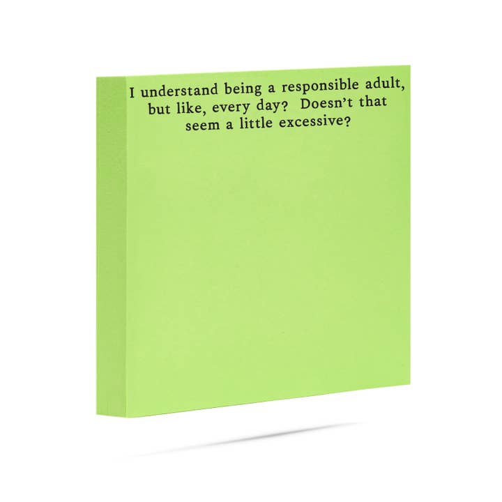 ellembee gift - Wholesale Sticky Notes - Responsible adult, but like everyday| sticky notes1