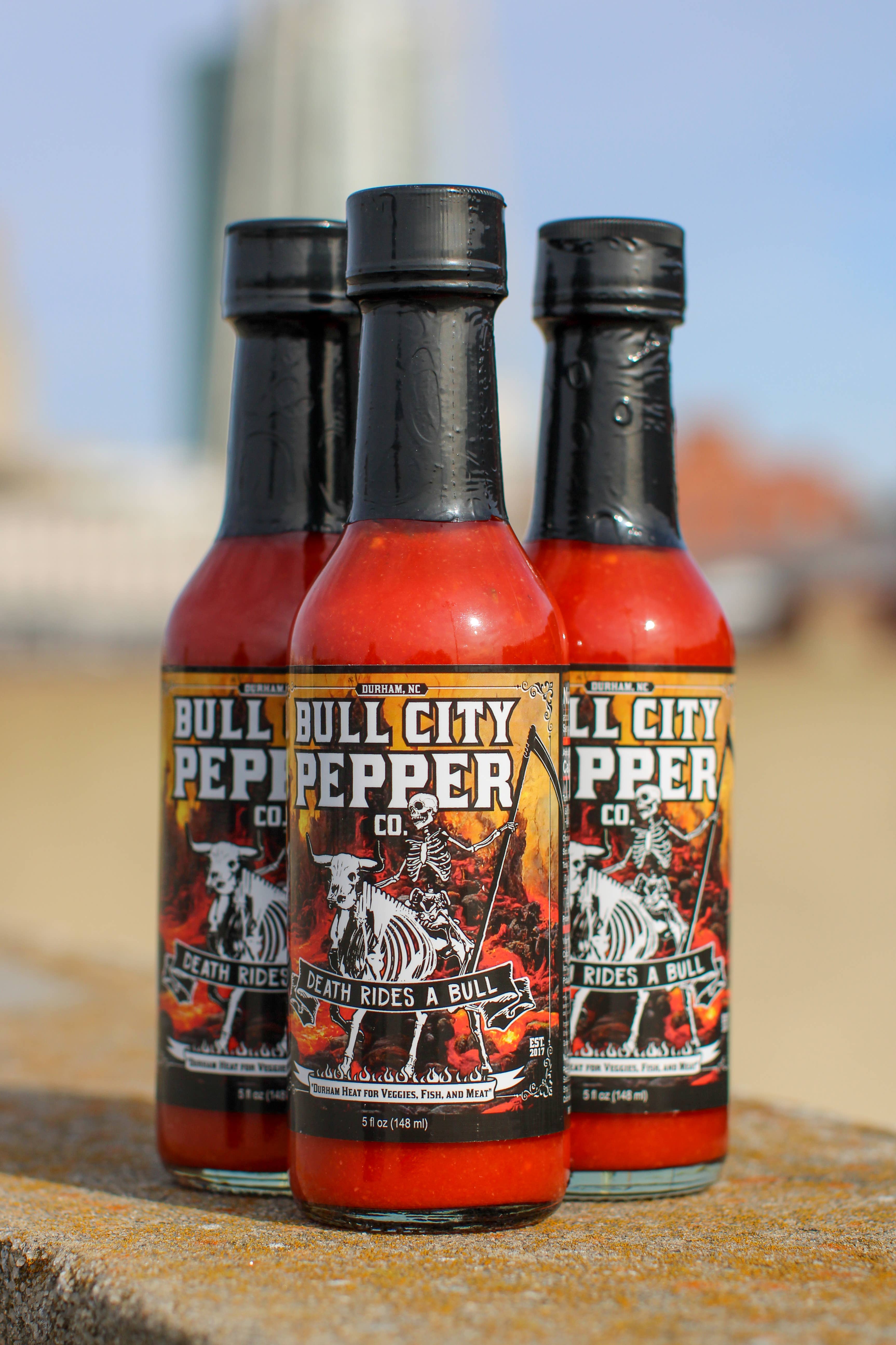 Bull City Pepper Co. - Wholesale Hot Sauce - Death Rides A Bull Hot Sauce - Pack of 12