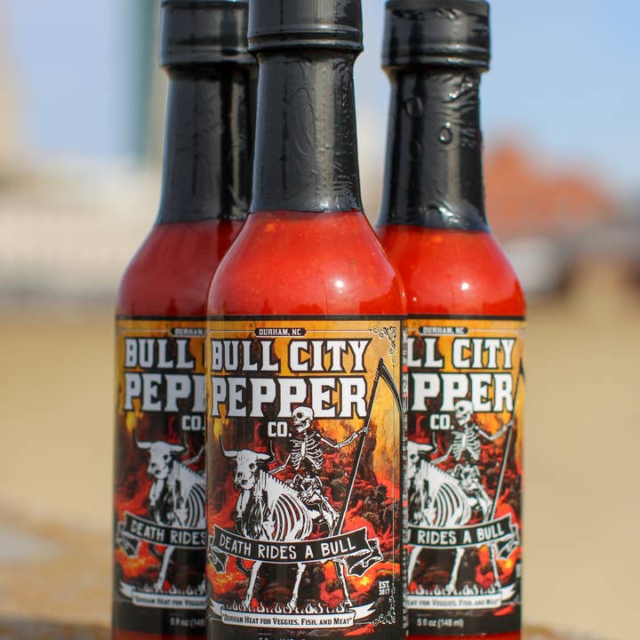 Bull City Pepper Co. - Wholesale Hot Sauce - Death Rides A Bull Hot Sauce - Pack of 120