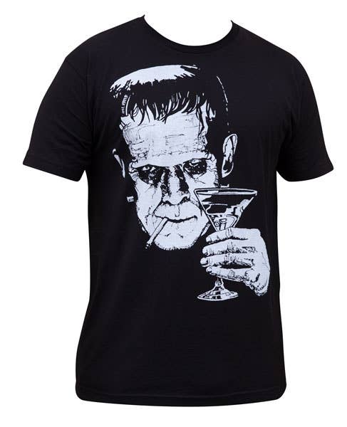 Noir T-shirt graphique pour homme - Monster Martini en vente sur Faire1