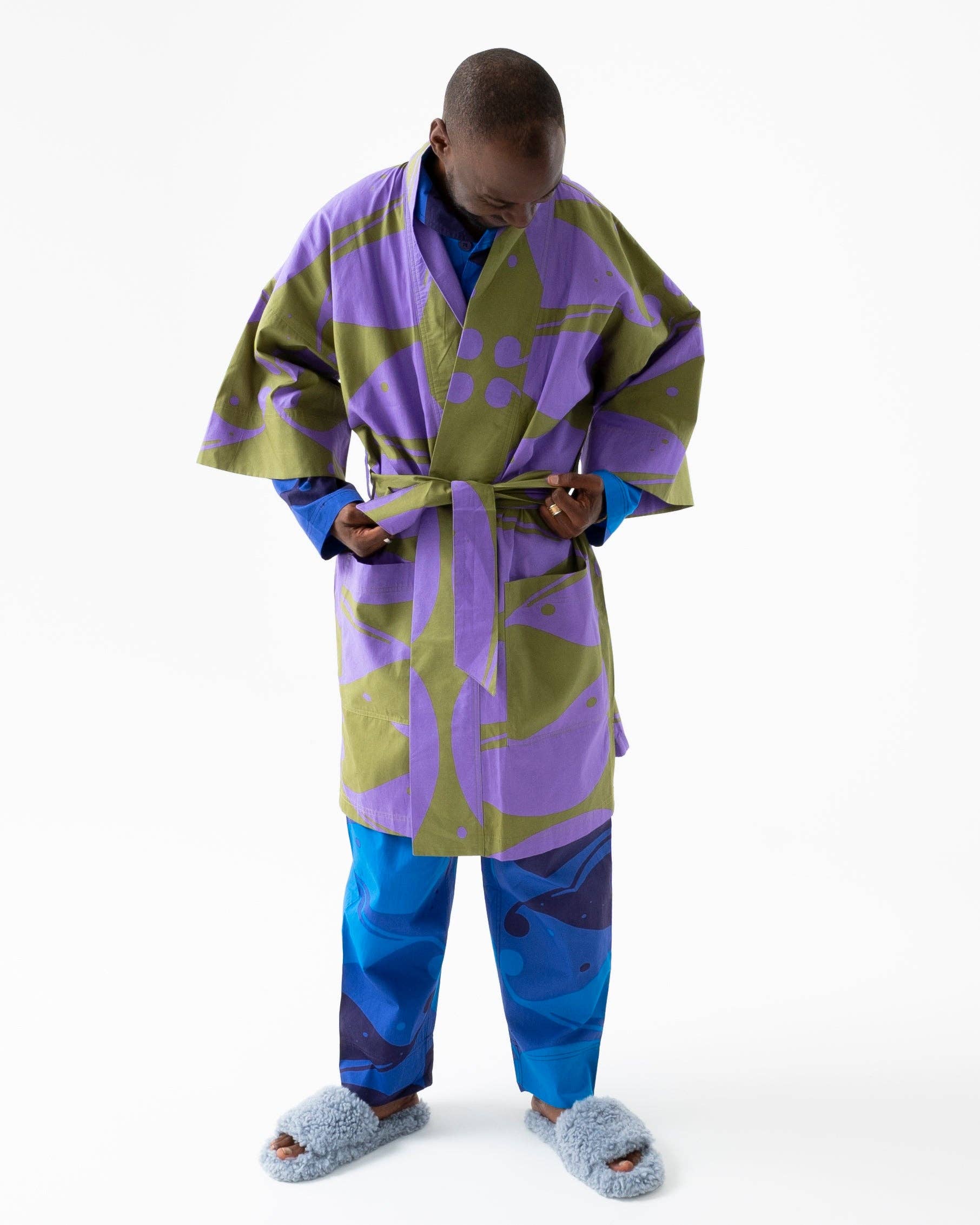 Irregular Sleep Pattern – wholesale Robe – Unisex – Barbarian Robe in Olive3