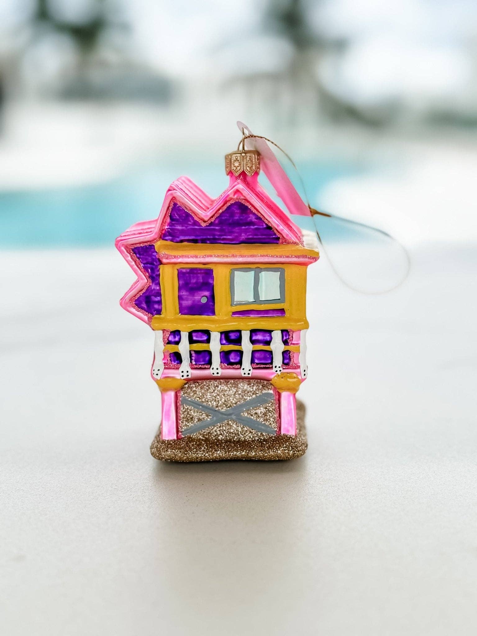 DECO X MIA - Wholesale Ornament - Miami Beach Lifeguard Tower Ornament (Pink)5