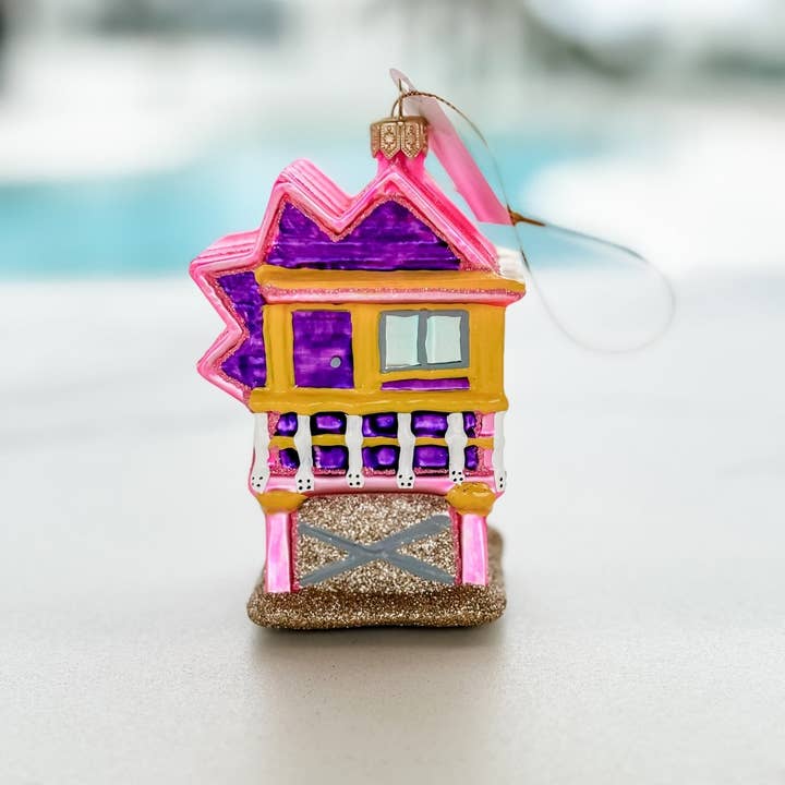 DECO X MIA - Wholesale Ornament - Miami Beach Lifeguard Tower Ornament (Pink)5