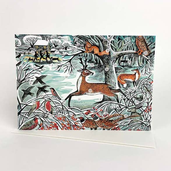 Art Angels - Wholesale Advent Calendar - Winter Woodland Mini Advent Card - Angela Harding0