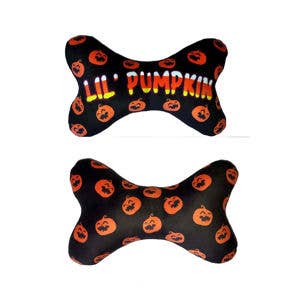Halloween Lil Pumpkin Bone Toy for wholesale by Barker's Bowtique