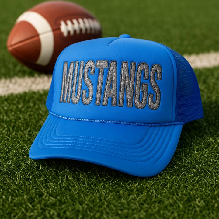 high school hat, spirit wear embroidered hat, glitter hat for wholesale by Fancy Fanny