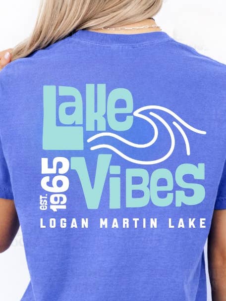 The Ruffled Rhino – wholesale Screen printed t-shirt – Women′s – Lake Vibes Tee|Custom to your area