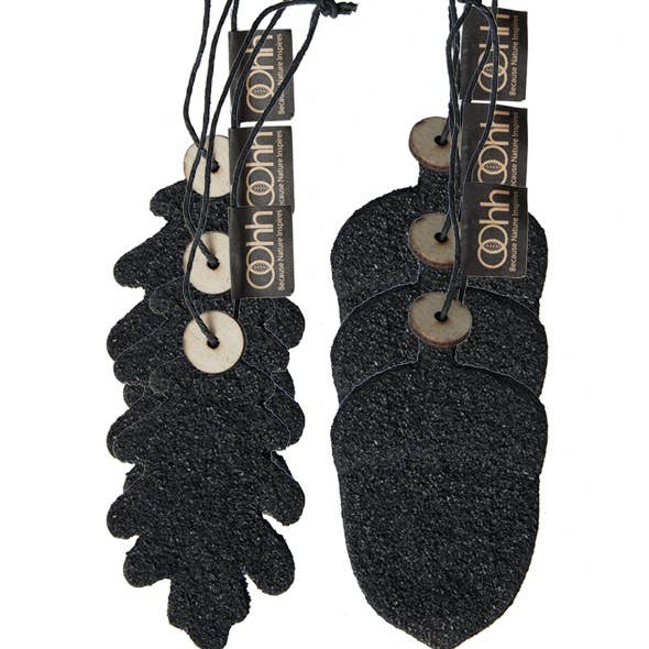 Lübech Living - Wholesale Ornament - S/6 WOODz ornaments: 3 acorn + 3 oak leaves, Black