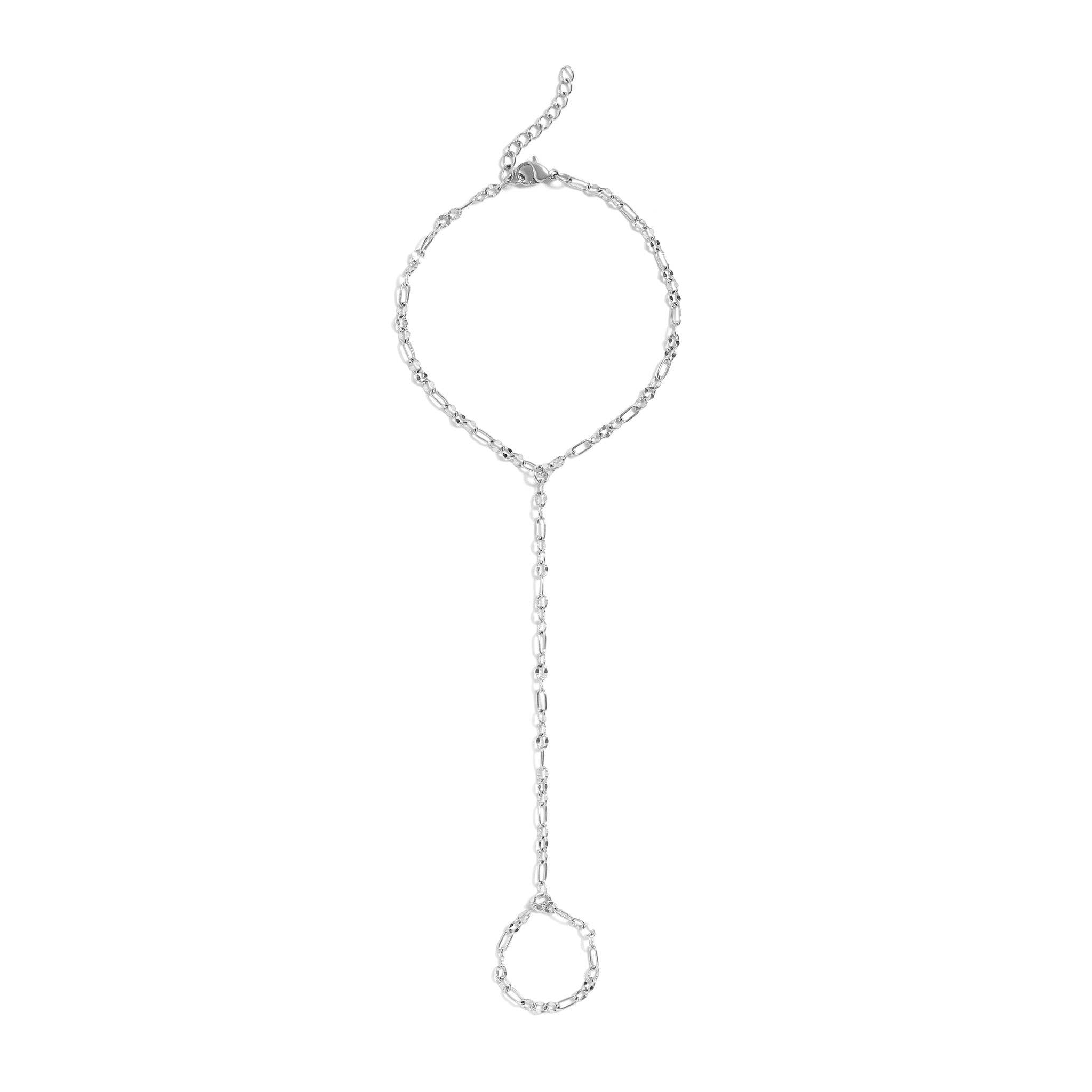 WJW - Wholesale Link & Chain Bracelet - 18K Gold PVD Stainless Steel Smooth Lip Hand Chain2