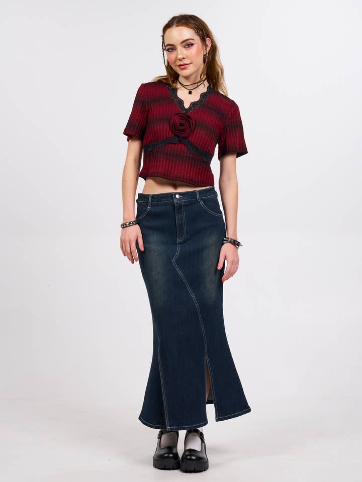 Pretty Damage - Wholesale Skirt - Women's - Down With Denim Skirt1