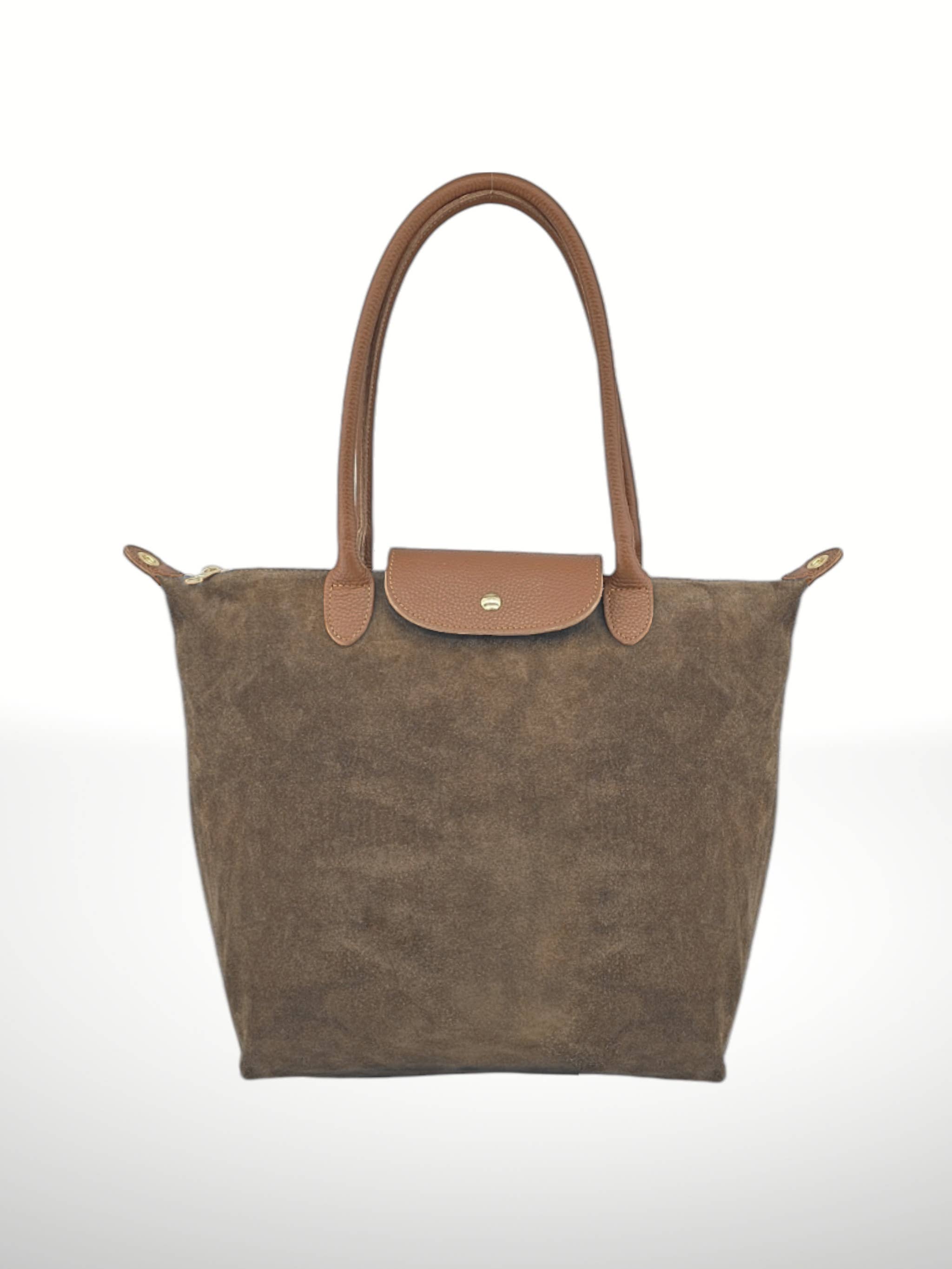 ITALIAN'S LEATHER - Wholesale Top Handle Bag - Women's - Carla Suede Leather Bag ²⁵3