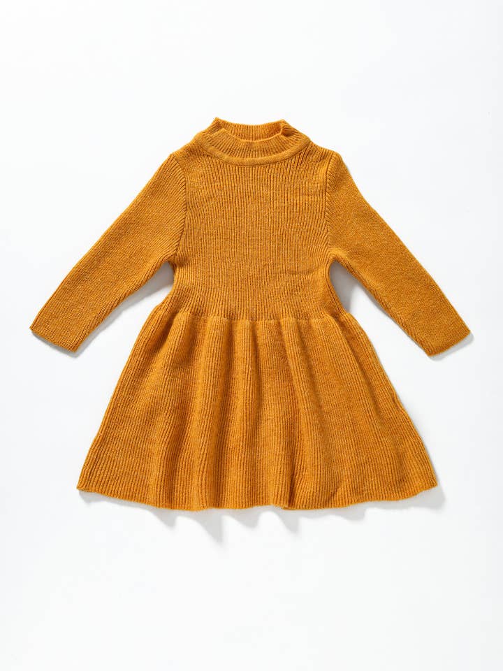 Maglione autunnale color senape da ragazza per la vendita all'ingrosso da parte di sassy kids palace