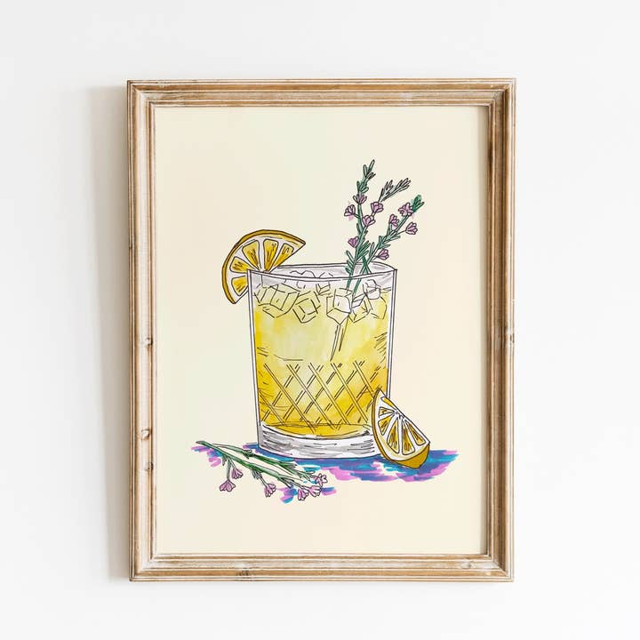 Cute Cocktail Wall Print for wholesale by Cute Salute