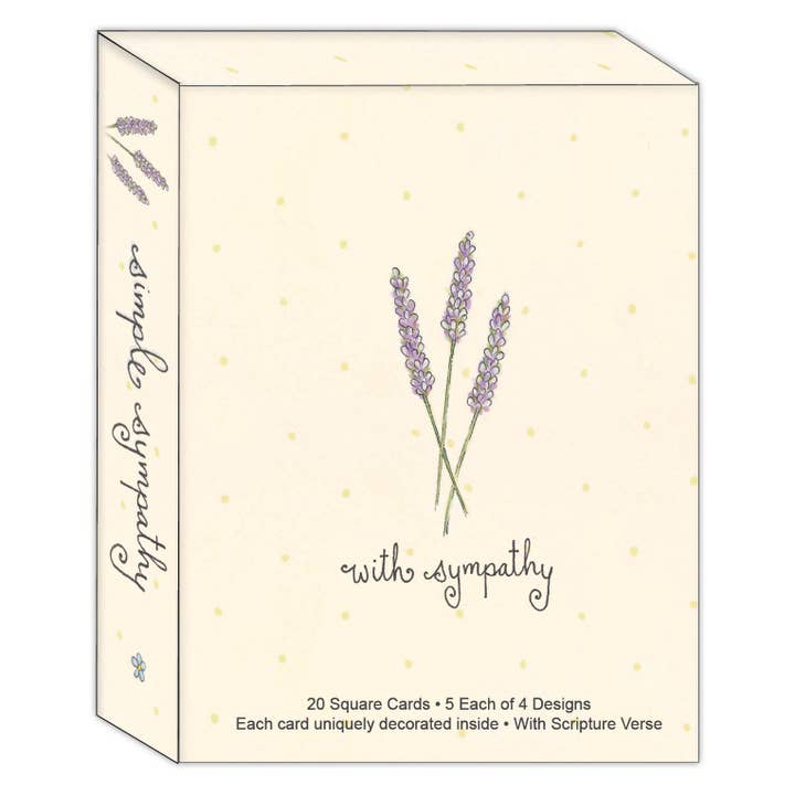 Crown Point Graphics - Wholesale Sympathy Card - Simple Sympathy - Boxed Sympathy Card Assortment - 20 Cards