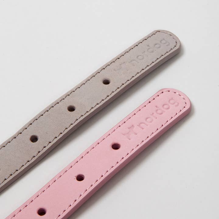 Nordog – Großhandel Haustierhalsband – Hund – Thomas Hundehalsband Candyfloss aus italienischem Nubukleder3