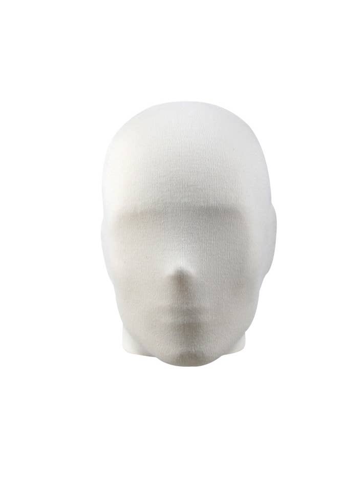 BUSTMAN WOMAN HEAD SEMI ABSTRACT COVERED WITH FABRIC for wholesale by SUDMANNEQUIN