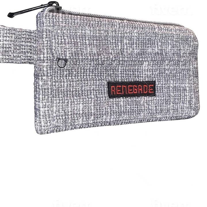 Wha-Ger - Wholesale Pouch - Women's - Protective Light Grey Hemp Padded travel case,Pouch, purse