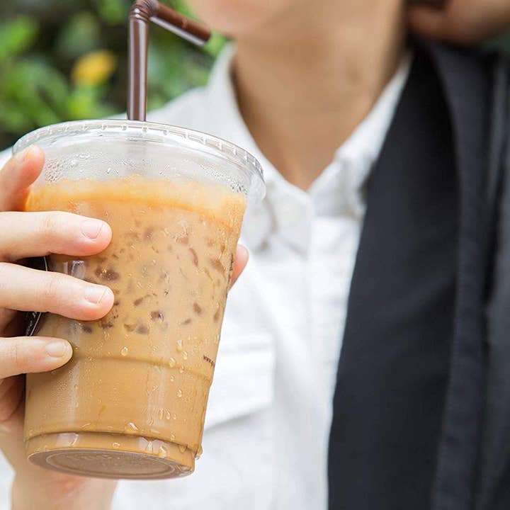 EcoQuality – wholesale Engångskopp – 50 plastmuggar med lock 10 oz | Takeaway-muggar för iskaffe4