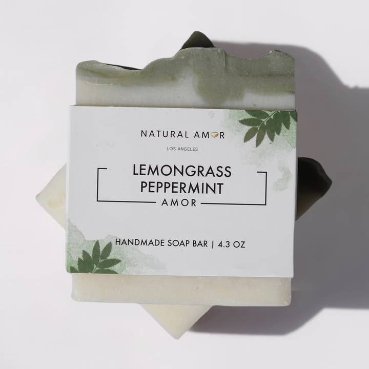 Lemongrass Peppermint Soap Bar for wholesale by Natural Amor LLC