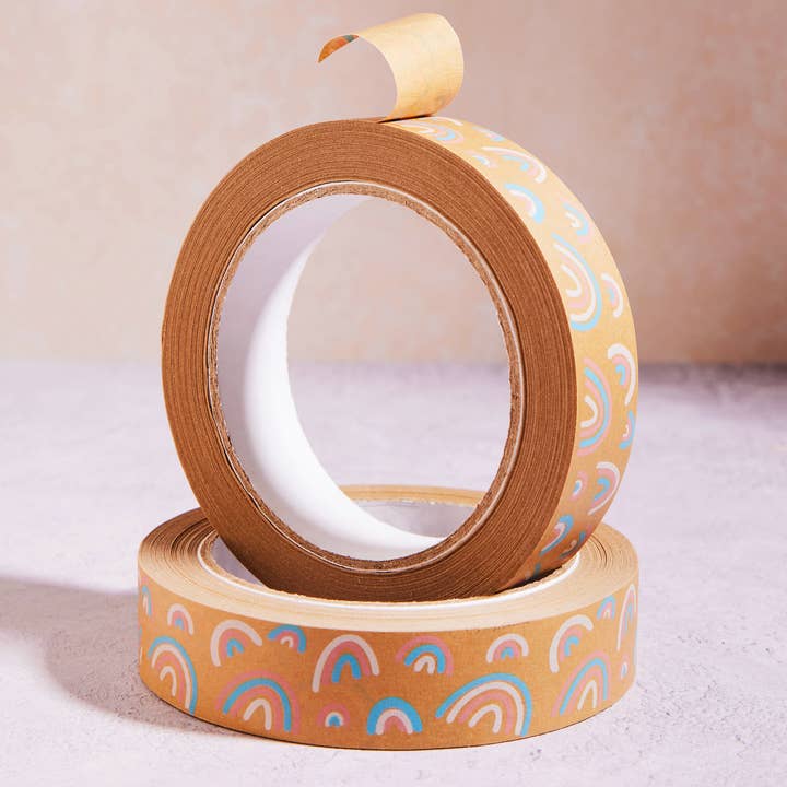 Printed Paper Sticky Tape - Rainbow Print for wholesale by Sonder Tapes Ltd