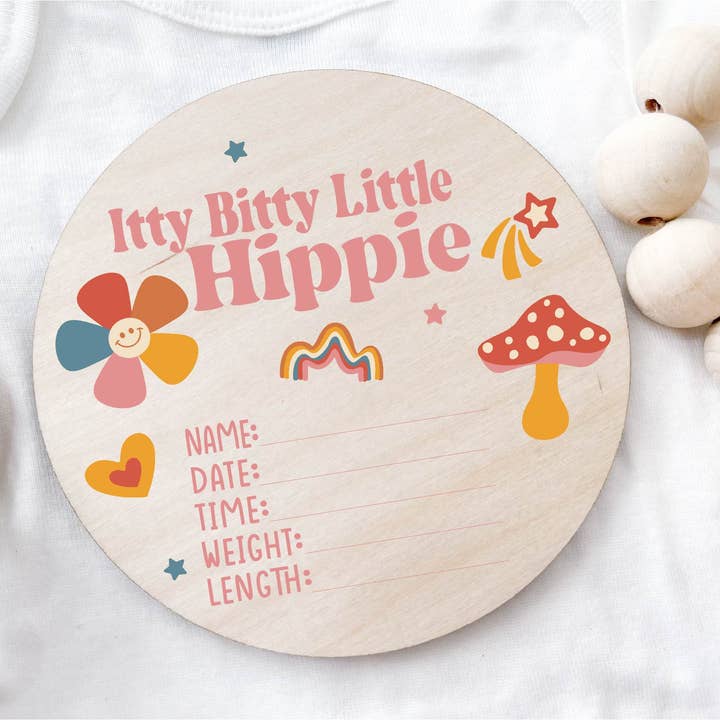 Segno statistico di nascita del bambino hippie per la vendita all'ingrosso da parte di Teele and Co.