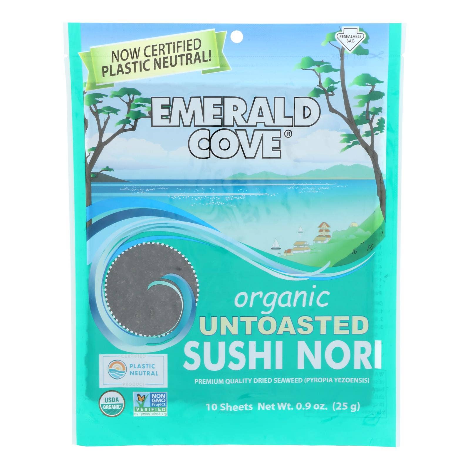 Everyday Supply Co - Wholesale Dried/Dehydrated Vegetables - Emerald Cove Organic Silver Grade Nori, .9 Oz, Pack of 60