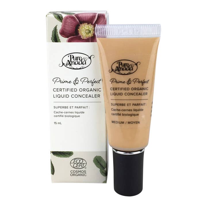 Medium Prime and Perfect Liquid Concealer for wholesale by Pure Anada Natural Cosmetics