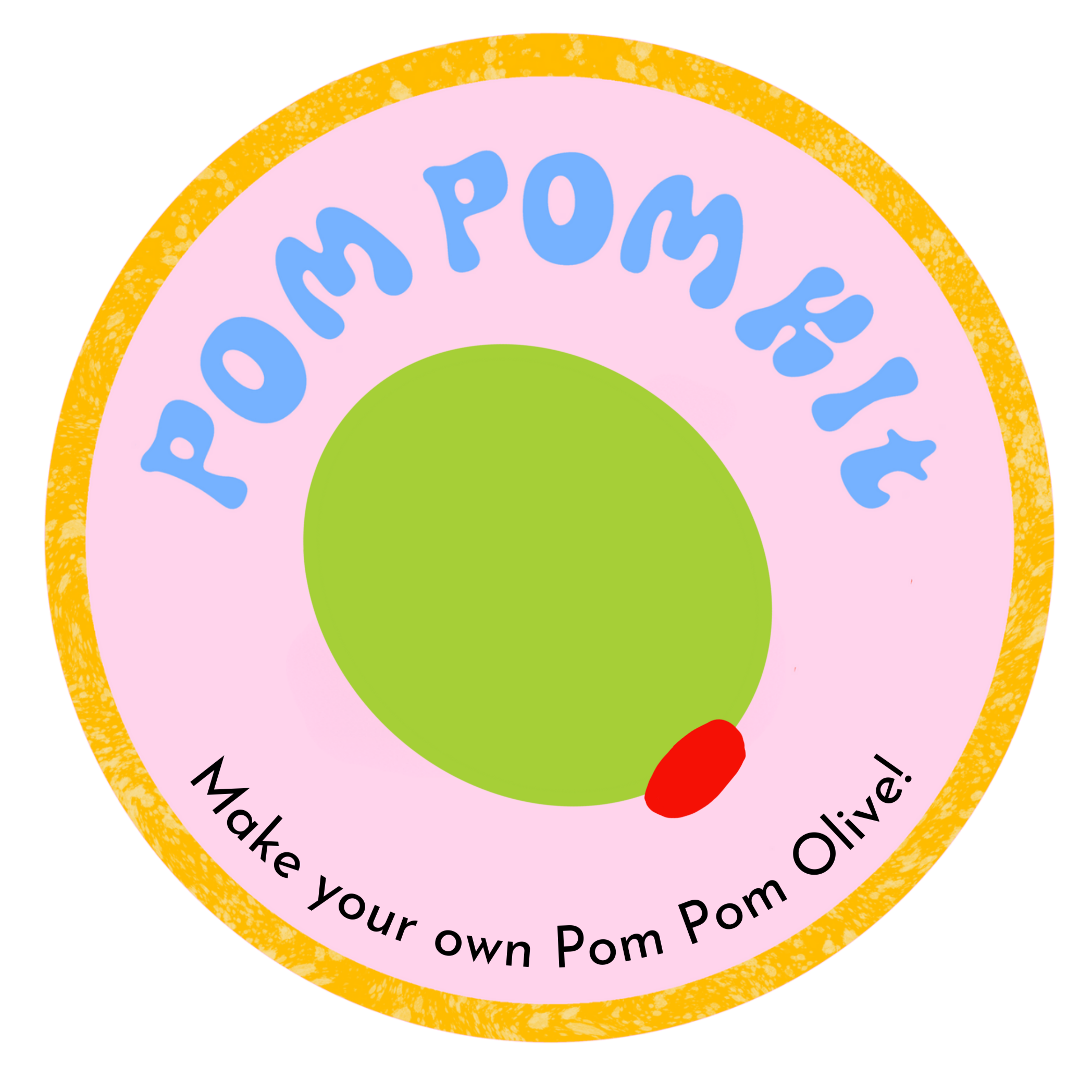 Fat Pom Poms – wholesale DIY craft kit – Olive Pom Pom DIY Kit0