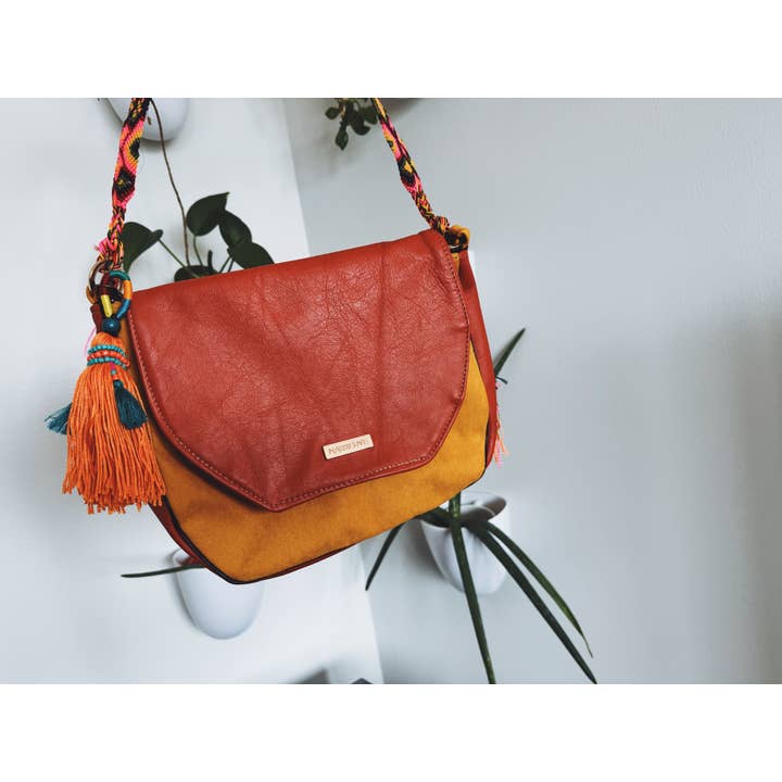 Pura Vida - Wholesale Crossbody Bag - Women's - Leather Mexican Colorful purse 8x10 in | clutch purse 3