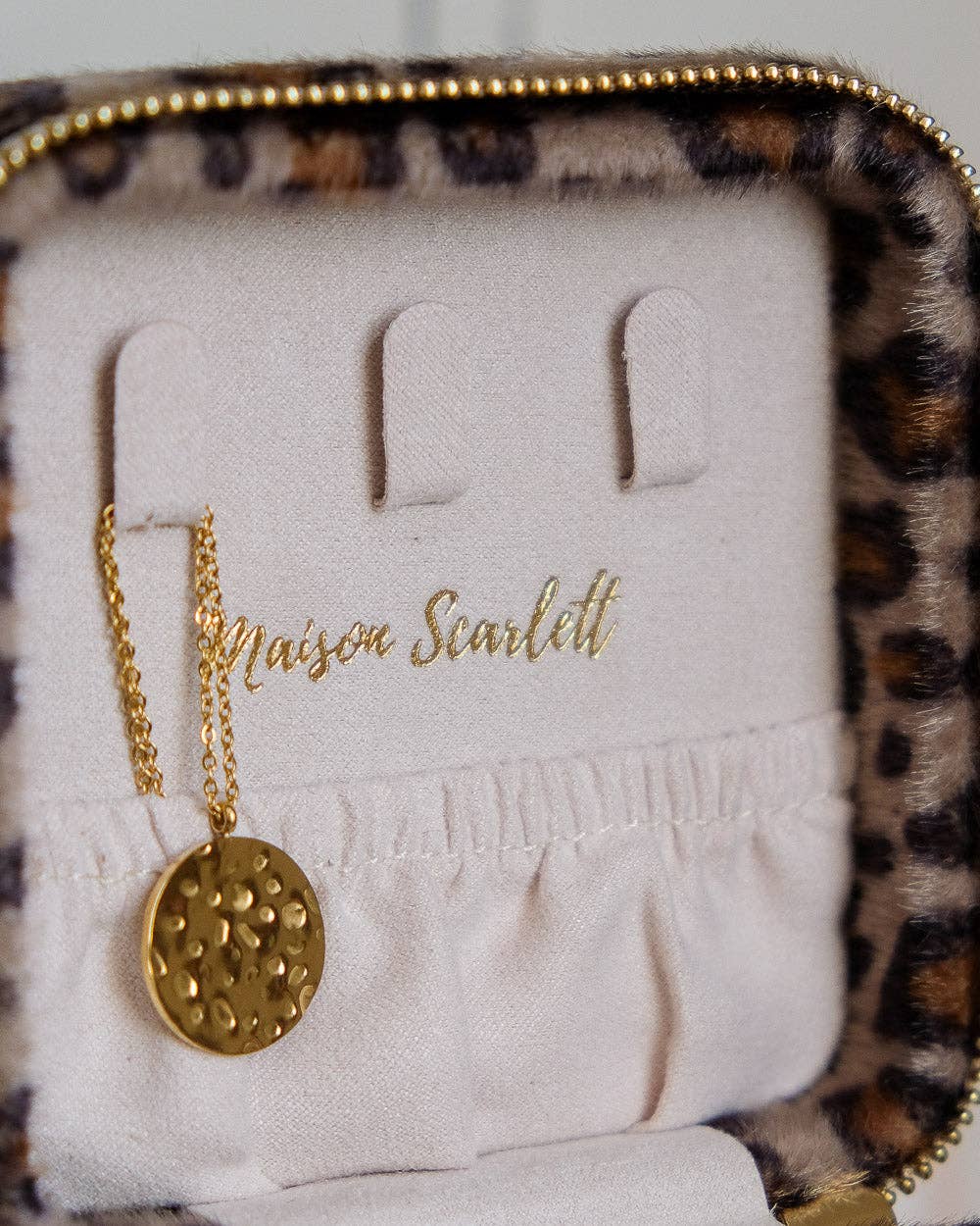 Corinne leopard travel jewelry box for wholesale on Faire2