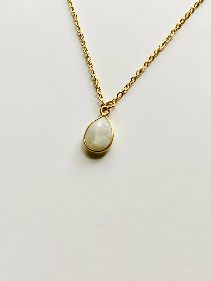 Birthstone Necklaces - June - Moonstone for wholesale by Maya Joy in the World