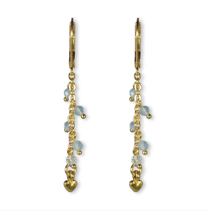 Jazu Jewellery - Wholesale Dangle Earrings - Nona earrings with semi-precious stones2
