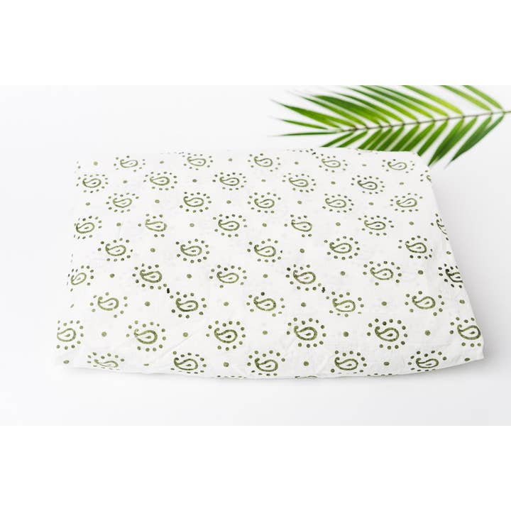 Lenzuolo con angoli per culla per la vendita all'ingrosso da parte di Srushti: Organic & Natural Dyes