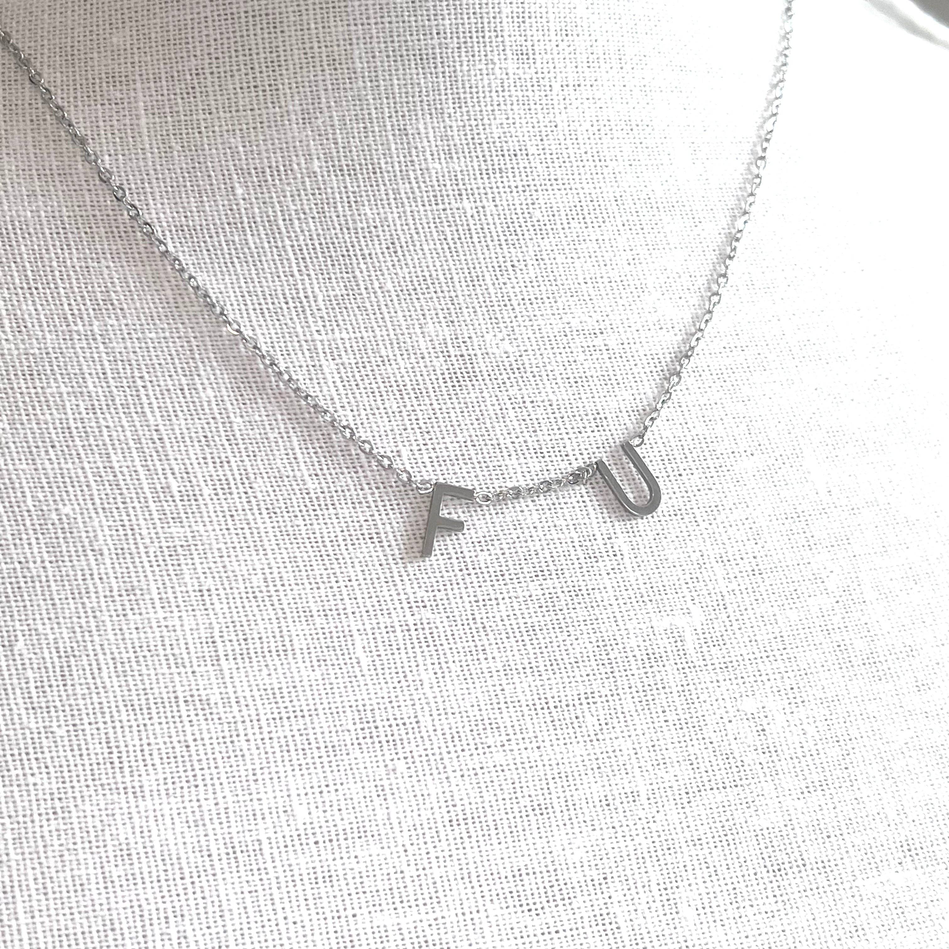 Royce and Oak - Wholesale Pendant/Charm Necklace - F U Necklace0