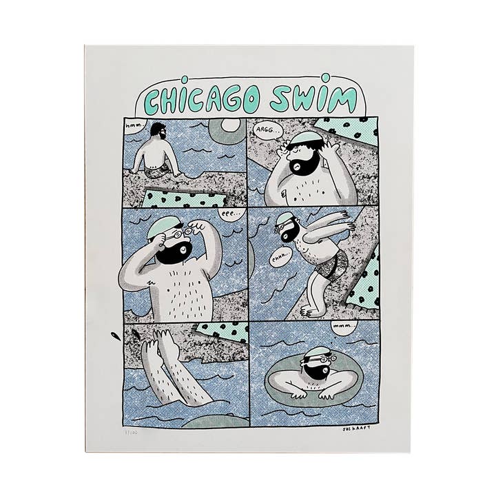 Chicago Swim risograph for wholesale by Joseph Kraft Inc