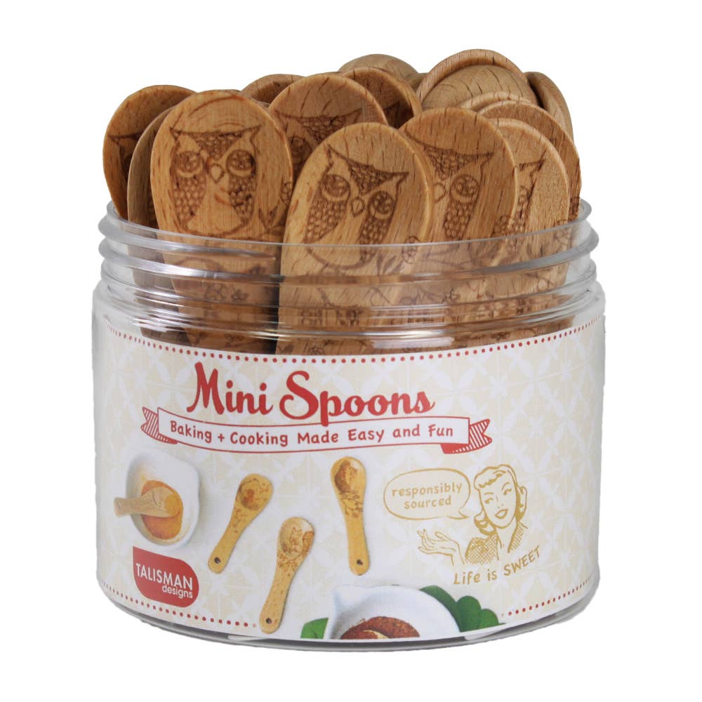 TALISMAN DESIGNS – wholesale Kökssked – Woodland Mini Sked - Uggla - 24 Enheter Display0