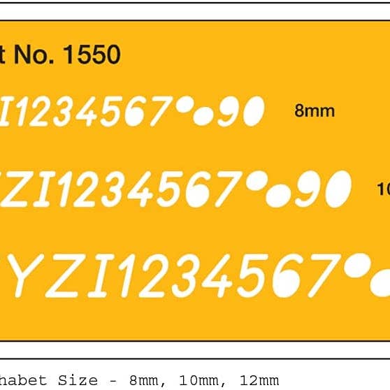 Liquidraw – wholesale Stencil – Liquidraw bokstavsmallar för hantverk Engelska schablonalfabet nummer ritning mall, kursiv teckensnittskombination set av 8mm, 10mm & 12mm