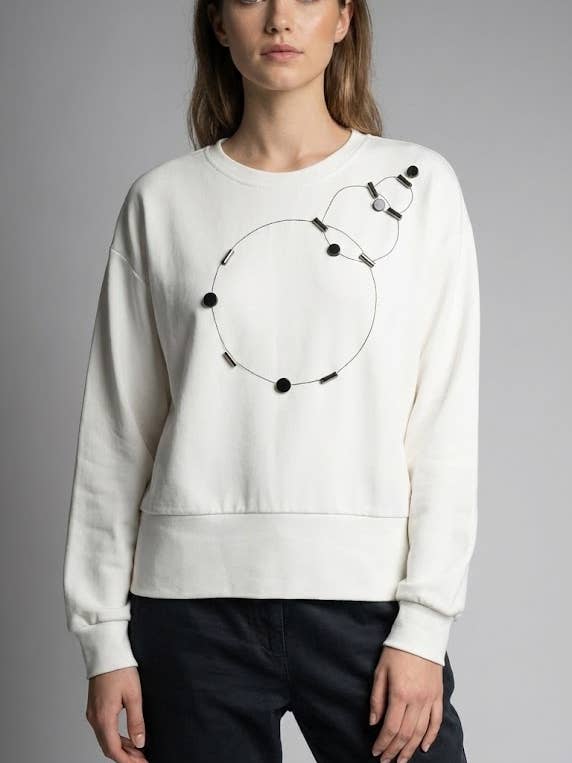 Embellished Orbit Sweatshirt for wholesale by ELPPIS US