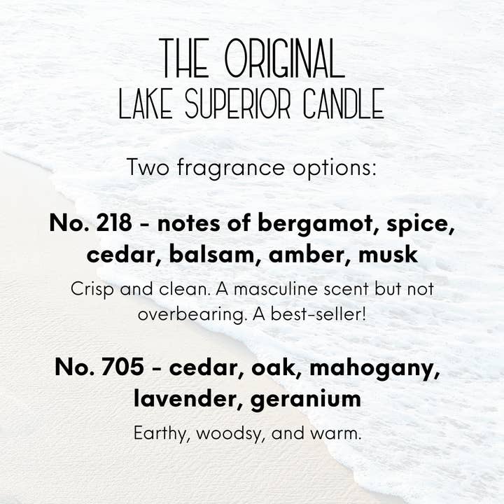 Lake Escape Candle Co. - Wholesale Jar/Filled Candle - 5 oz. "The Original" Lake Superior Gel Candle (1-Wick)