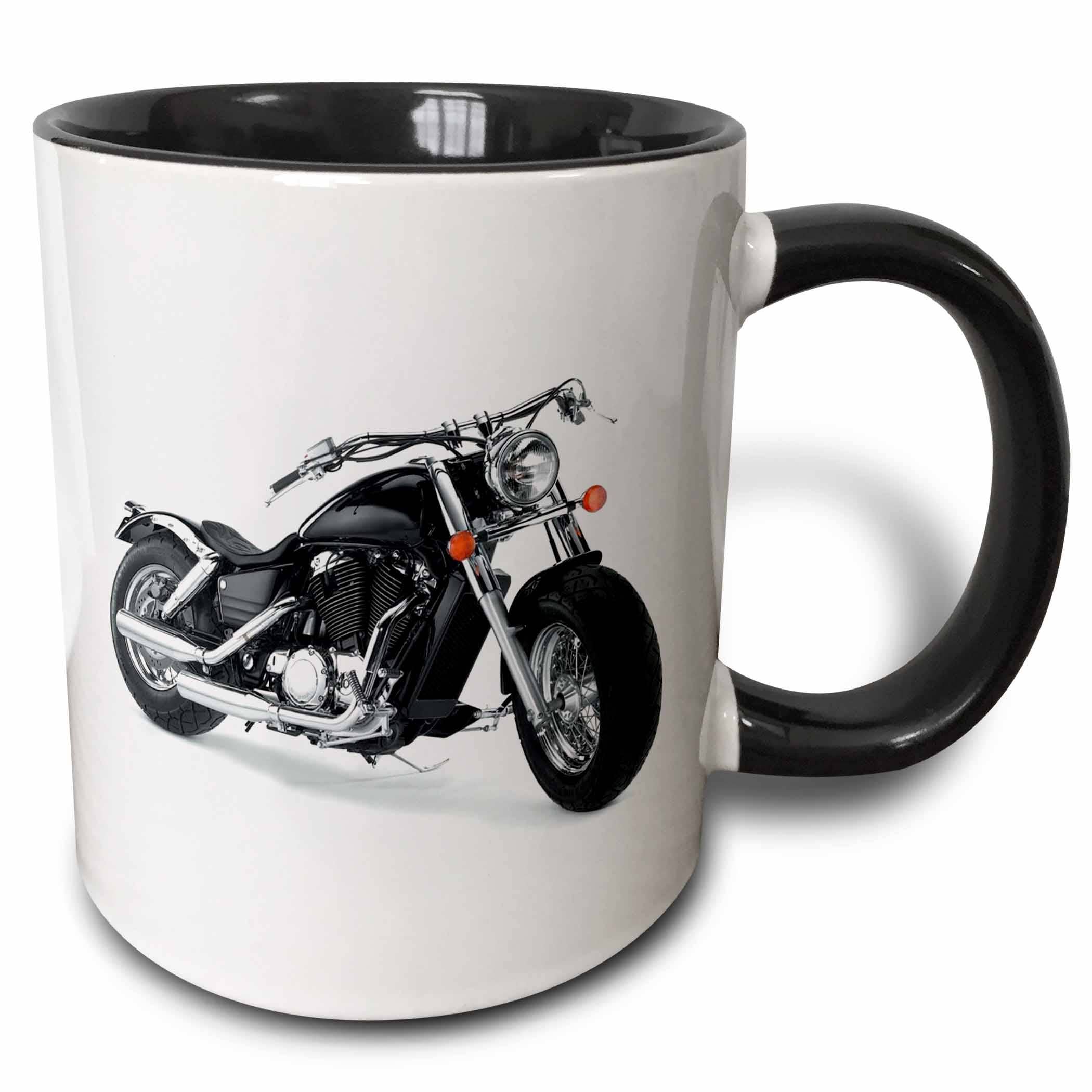 3dRose - Venta al por mayor Taza - Taza bicolor negra de 325 ml con motocicleta Harley-Davidson®0