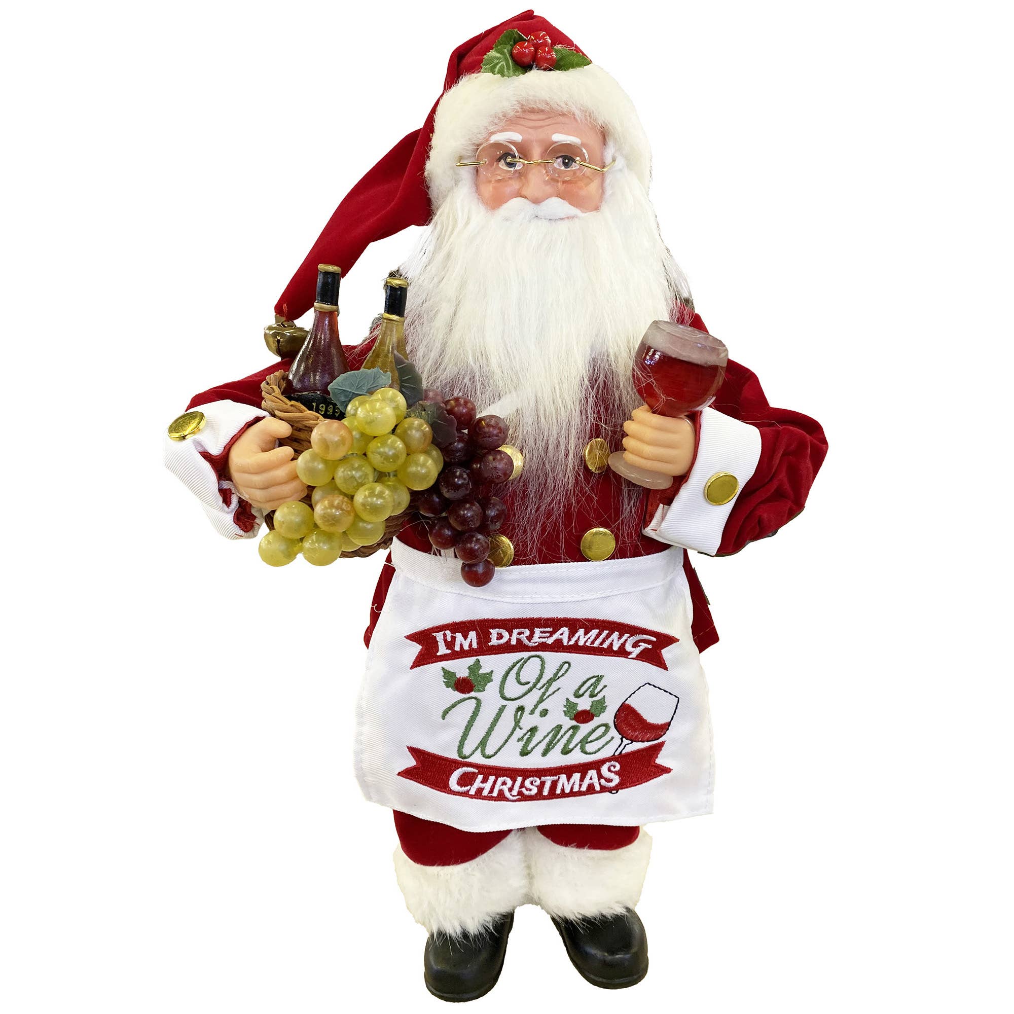 Santa’s Workshop Inc. - Wholesale Christmas Decoration - 15" Wine Christmas Claus0