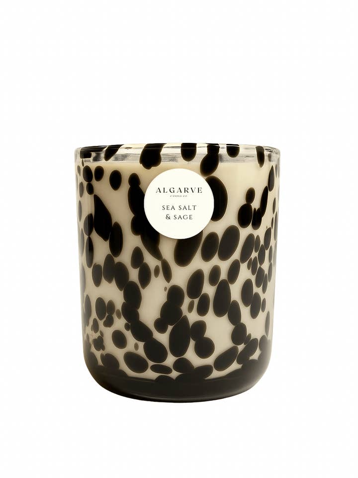 The Luxury Dalmatian Candle | Sea Salt & Sage for wholesale by Algarve Candle Company