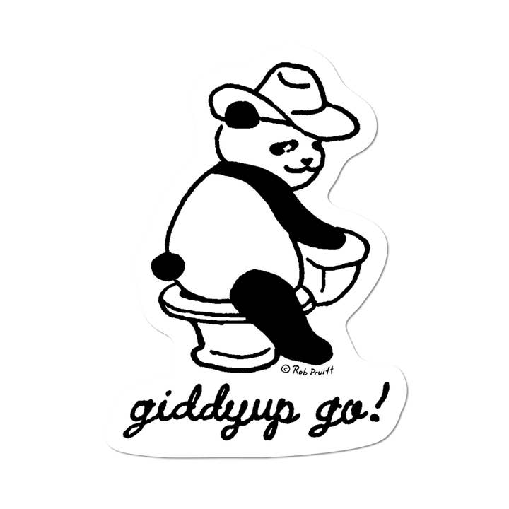 Toilet Panda by Rob Pruitt - Die-Cut Sticker for wholesale by Apply Stickers